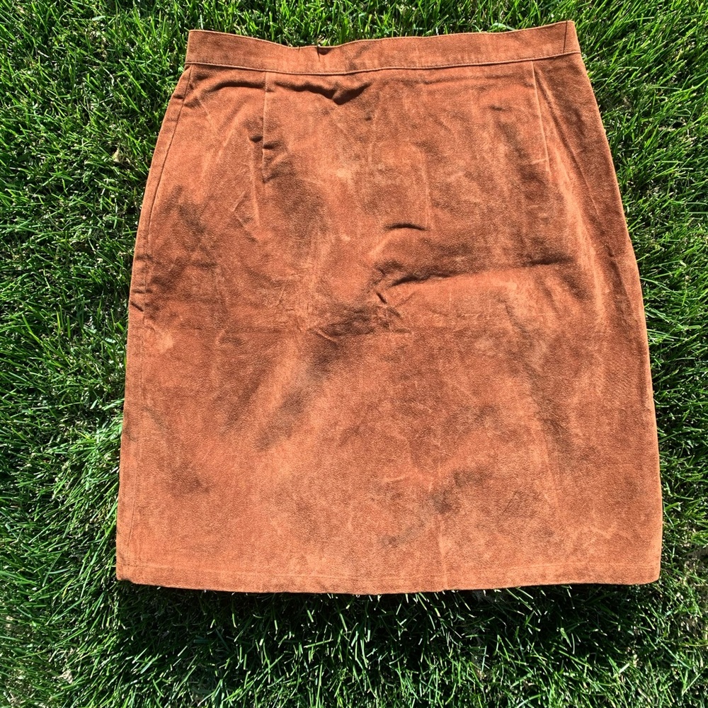 SOLD Vintage Faux Suede Skirt